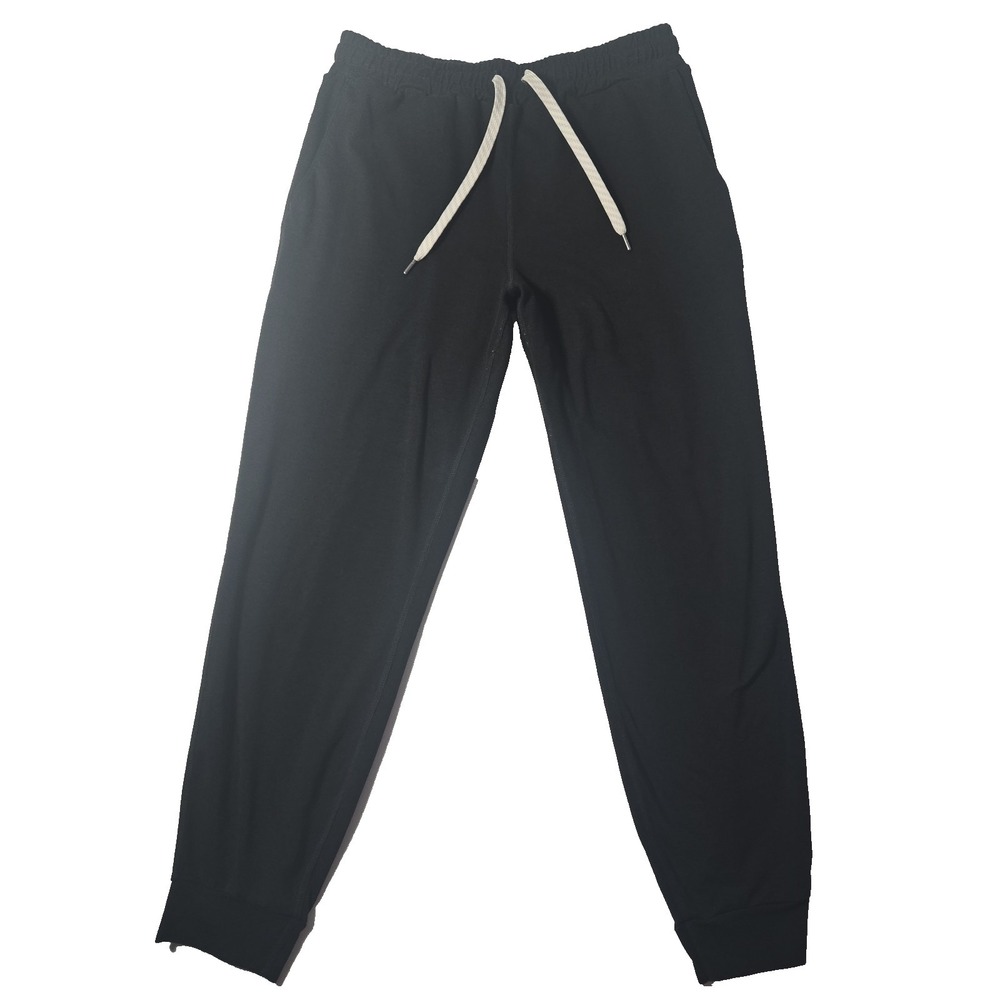 Women's Small Viori Jersey Jogger Pants Black Drawstring Style #VW303
